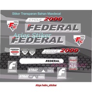 FEDERAL FC 2000 STRAY CATS transparent printing bicycle Sticker