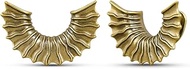 1 Pair 2g 0g 00g Brass Ear Tunnels for Stretched Ears – Heavyweight Flower & Spiral Design Plugs, Th