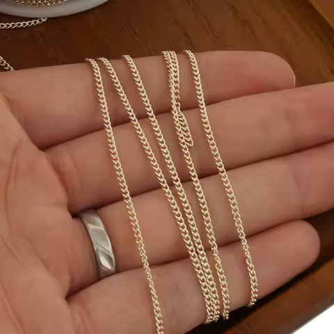 6 Feet 14K Gold Filled Curb Chain,Unfinished Gold Curb Chain Necklace, Gift for Women or Men,Jewelry