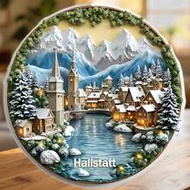 Hallstatt Snow-Covered Spires And The Silent Mirror Of The Alpine Lake Magnet Where The Winter Calm 
