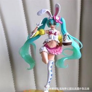 免運春服兔耳朵初音未來 公仔 擺件裝飾 動漫周邊 盒裝公仔模型免運