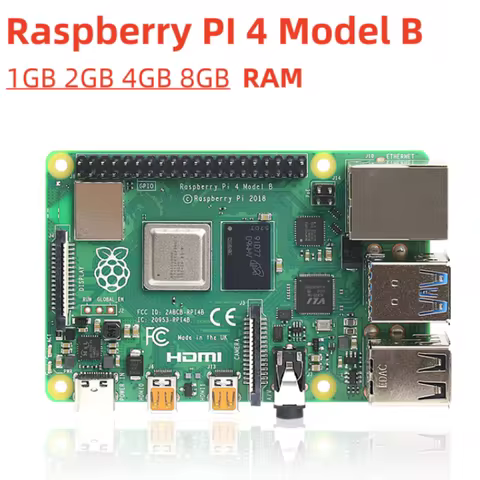 Raspberry Pi 4 Model B 4B RAM 1GB 2GB 4GB 8GB Core 1.5Ghz 4K High Resolution Dual Displays Bluetooth