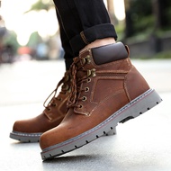 Genuine Genuine Leather Martin Boots Cowboy Men's Boots Outdoor Desert Boots British Cowboy Short Bo