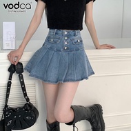 Vodca-Jeans Skirt Pleated Around High Waist Y2k Girl Style Model FZ-Q710