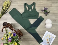 Đồ tập gym yoga nữ bộ thể thao áo bra kèm mút quần dài Bin Sport BD131