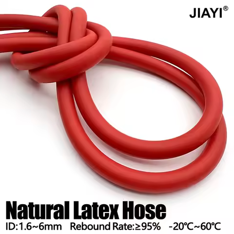 Wearproof Nature Latex Rubber Tubing Cold Resistant Super Elastic Flexible ID 1.6 2 4 6mm Red Tube f