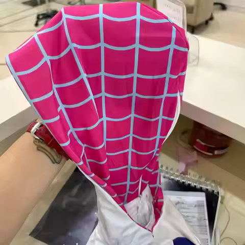 High Quality Spiderman Gwen Cosplay Costume Girls Ghost Spider Costume Bodysuit Kids Superhero Hallo