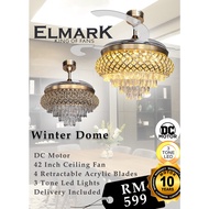 Ceiling Fan Elmark 42" Fanaway Winter Dome Retractable Blade | 遥控风扇