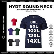 CROSSRUNNER X HYDT 8XL 9XL 10XL 12XL 14XL Plus Size Microfiber T Shirt Jersey Baju Jersi Round Neck 