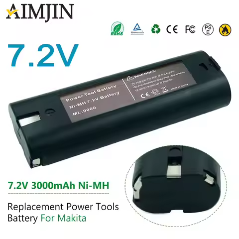 7.2V 3000/4000/5000mAh Ni-MH Battery For Makita 7000 7002 7033 191679-9 192532-2 192695-4 632002-4 6