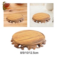 [kokiya] Wooden Base Stone Ornament Base Buddha Statue Stone Base Display Stand Wood Carving Teapot 
