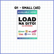 ✸ ☼ ☪ Load Na Dito Signage l Load Available here Signage | Laminated Signage | Signage