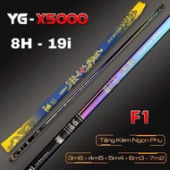 Cần Câu Tay Câu Đài YG X5000 Độ Cứng 6H - 8H Tặng Ngọn Phụ