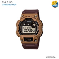 นาฬิกาข้อมือ Casio men 10th year Battery สายเรซิ่น รุ่น W-735H-1A W-735H-1A2 W-735H-1A3 W-735H-5A W-