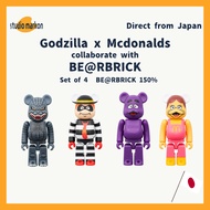 BE@RBRICK x Godzilla x Mcdonalds ""Set of 4 BE@RBRICK 150%""  [Direct from Japan]