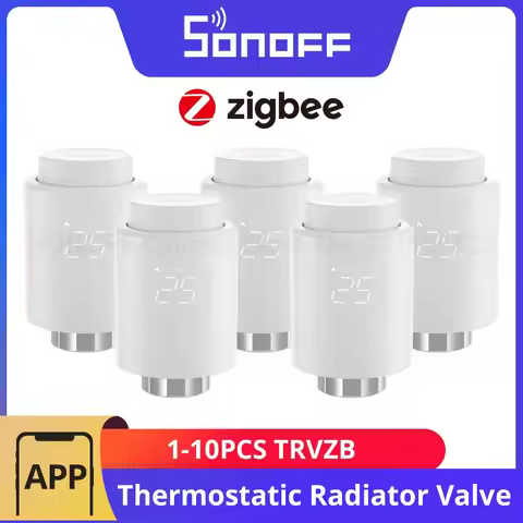 1-6PCS SONOFF TRVZB Zigbee Thermostatic Radiator Valve Smart Home eWeLink App Remote Control Works w