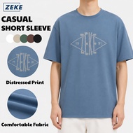 ZEKE A0061 Graphic T-shirt Unisex Digital Printing Short Sleeve Oversized T-Shirt Street Wear