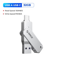 ทัมบ์ไดรฟ์ไดรฟ์คู่ USB 3.2 Type-C แฟลชไดร์ฟ150เมกะไบต์/วินาที32GB/ 64GB/128GB/256GB ทัมป์ไดรฟ์ไดรฟ์ป