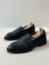 Giày Tây Nam Double Monkstraps Da Bò Màu Nâu và Đen Dustino
