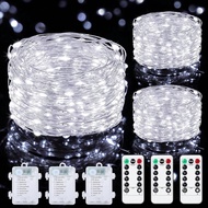 1pc LED Outdoor Water Proof Fairy Lights String Lights, 32.8 Ft 100 LED Flashing Lights With Remote