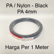PA Nylon Tubing Hose Black 4mm x 2.5mm OD 4mm ID 2.5mm Thickness 0.75mm Tube | PA4 Pneumatic Polyami