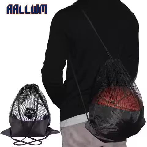 1PCS Single Ball Bag,Ball Storage Bag, Mesh Carry Bag, Drawstring Sling Back Bag for Carrying Basket