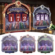 LEMONTREE Books Read Tracker, Books Read This Year Wooden Reading Tracker Signage, Creative Handmade
