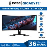 Gigabyte G34WQCP 34 UltraWide Curved Monitor" VA 1500R WQHD 180Hz 1ms 125% sRGB 400nits