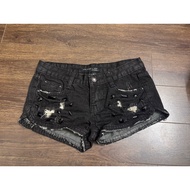 2hand. black jeanShorts M. H17