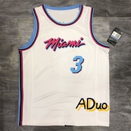 Hot Pressed NBA Miami Heat #3 Dwyane Wade white basketball Jersey