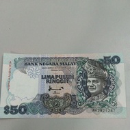 7th series Malaysia 50 Ringgit Serial:AH2921287 condition:About Uncirculated AUNC
