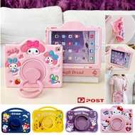 3D Kitty Kuromi Kids Case Lanyard For iPad M2 M3 M4 M5 11th A17 Pro A16 2025 Mini 1 2 3 4 5 6 7 Pro 