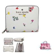 (STOCK CHECK REQUIRED)KATE SPADE STACI GARDEN BOUQUET BOXED SMALL BIFOLD WALLET KB531 CREAM MULTI