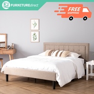 [Free Shipping] Furniture Direct HAYDEN queen and king size side rail fabric bed frame/ katil queen king / katil kayu/