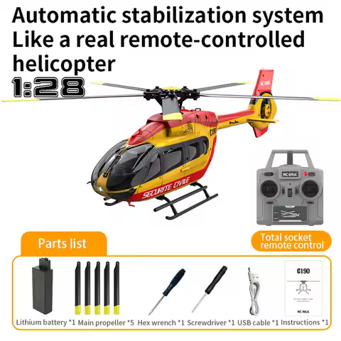 1/30 Scale ERA C190 RC Helicopter 6CH 6-Axis Gyro Dual Brushless Motors H145 3D Optical Flow Localiz