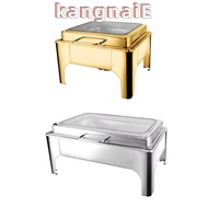 KANGNAI Chafing Dish Buffet Set, Stainless Steel with Transparent Hydraulic Lid Buffet Stove, High Q