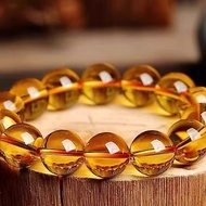 Citrine Asli, Gelang Citrine Brazil, Batu Permata, Kuning Intens, Menarik Kekayaan dan Nasib Baik, L