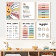 Inspirational Positive Affirmation Posters  Mental Health Therapy Canvas Wall Art for Bedroom  Home 