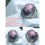 Red borneo Agate Ring