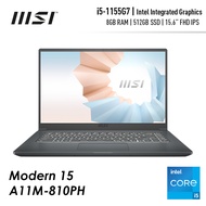 MSI Modern 15 A11M-810PH Laptop (Carbon Gray) - Intel Core i5 1155G7 / 8GB DDR4 / Intel Iris Xe Grap