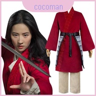 Mulan Hua Deluxe Chinese Hanfu Cosplay Outfit For Women And Girls With Included Wig