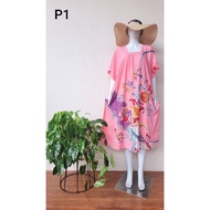 Magnolia Daster Lowo Batik Hand-Written Rayon Premium Ld 140 Pb 115 Midi Dress Fashion for Adult Wom