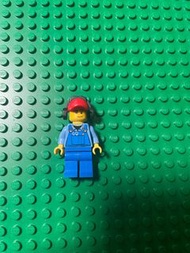 Lego Cargo Worker - Overalls with Tools in Pocket Blue, Red Cap with Hole, Headphones Set 60022 / 60