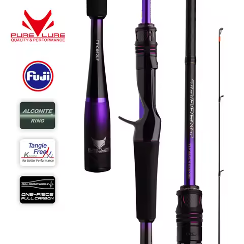 PURELURE Purple TORRENT Fishing Rod 1.98m 2.03m 2.13m 2.18m 2.43m L/ML/M/MH Fuji Guide Ring Toray 30