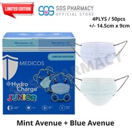 MEDICOS HydroChargeTM Junior 4ply Surgical Face Mask (Avenue Duo) 50's - LIMITED EDITION