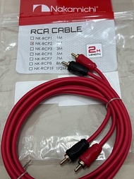 235บาท สายสัญญาณ RCA เกรดเอ ยี่ห้อ Nakamichi ยาว 2เมตร