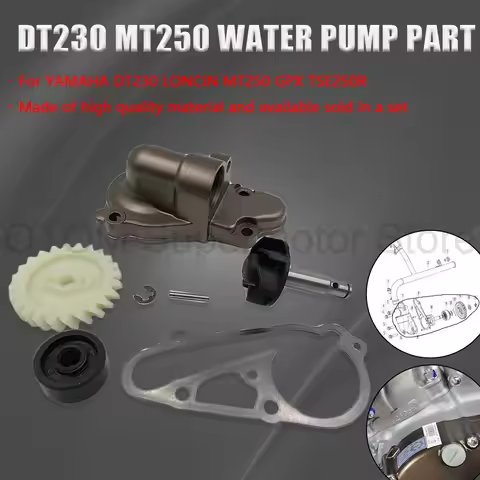 For YAMAHA DT230 LONCIN MT250 GPX TSE250 Motorcycle Water Pump Cover Guard Gasket Impeller Gear Oil 