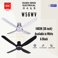 KDK W56WV DC Motor Ceiling Fan with Remote Control | Guan Seng Electrical