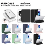 wujan [น้ำหนักเบาและอ่อนนุ่ม] case ipad gen7 10.2 ฝาครอบป้องกัน เคส iPad air1/2 TPUเคสไอแพดgen6  gen7/8/9 แบบใสพร้อมที่ใส่ปากกา透明