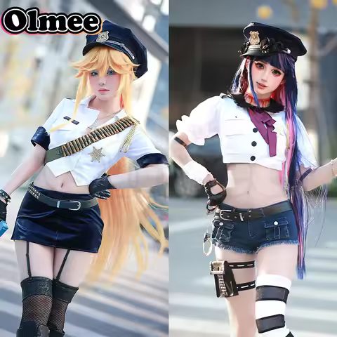 [Olmee] In Stock Panty Stocking Anarchy Cop Police Girl Cosplay PSG Costume Shorts Outfit Garterbelt
